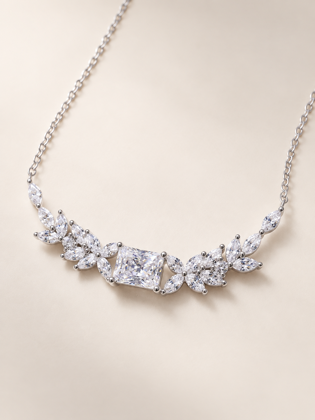 Elara 2 Carat Moissanite Sterling Silver Necklace