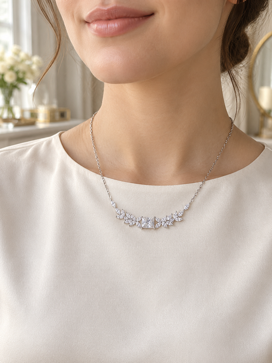 Elara 2 Carat Moissanite Sterling Silver Necklace