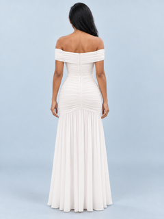 Elara Off-Shoulder Ruched Mermaid Maxi Dress