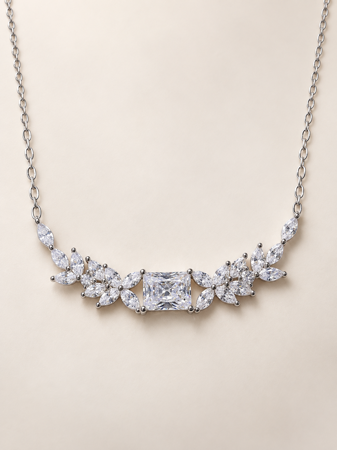 Elara 2 Carat Moissanite Sterling Silver Necklace