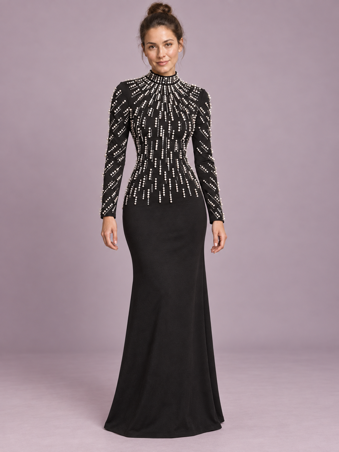 Celestine Pearl Embellished Maxi Dress