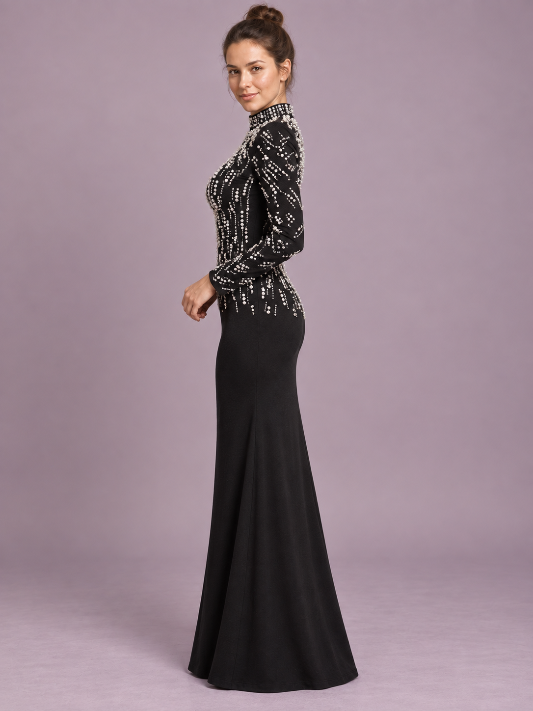Celestine Pearl Embellished Maxi Dress