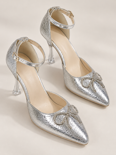 Celeste Rhinestone Bow Point-Toe Pumps