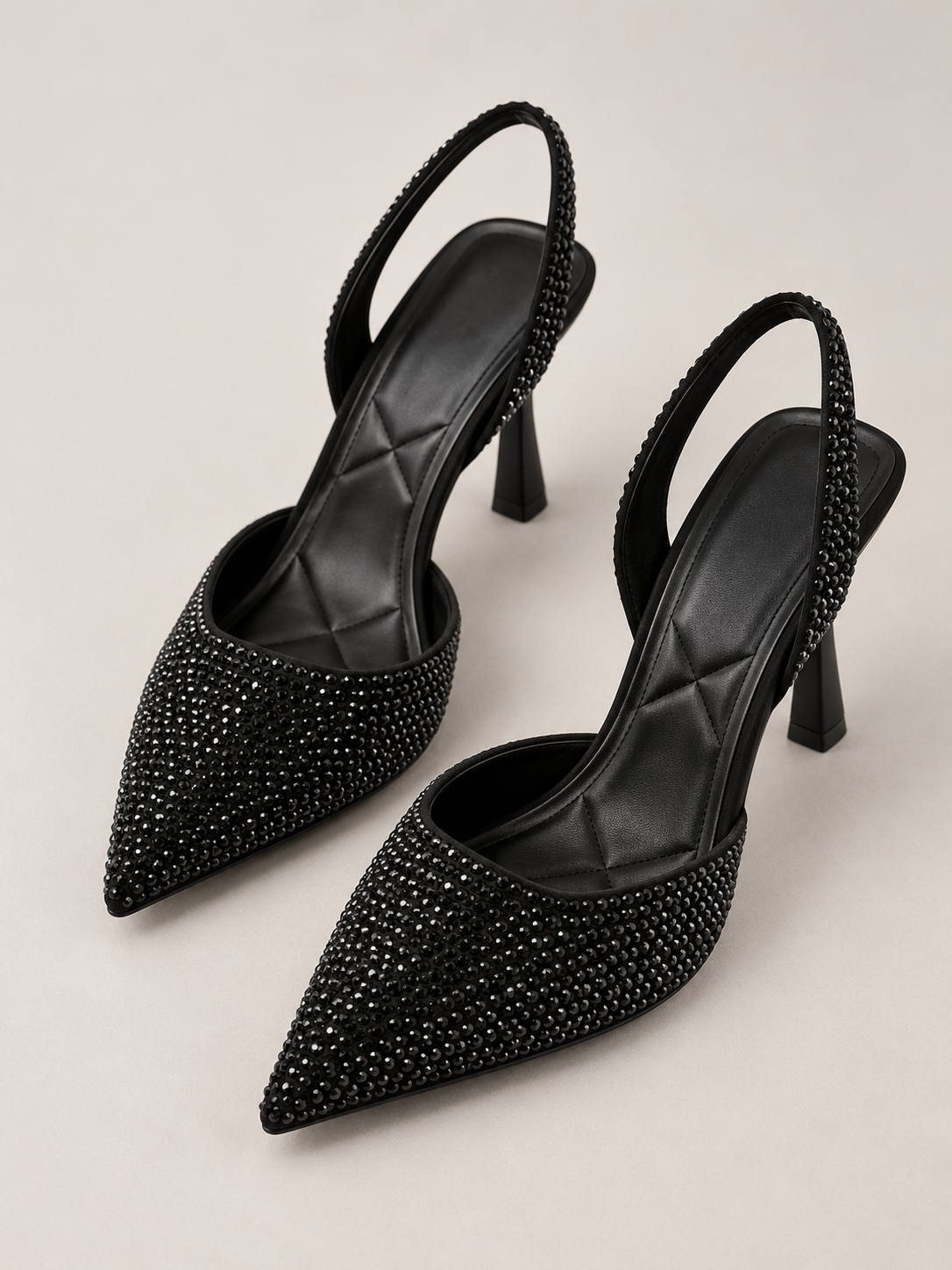 Celeste Rhinestone Slingback Pumps