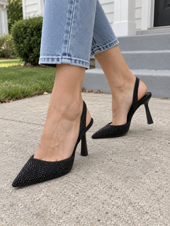 Celeste Rhinestone Slingback Pumps