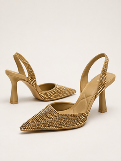 Celeste Rhinestone Slingback Pumps