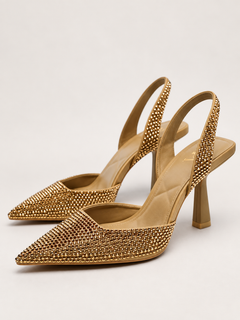 Celeste Rhinestone Slingback Pumps