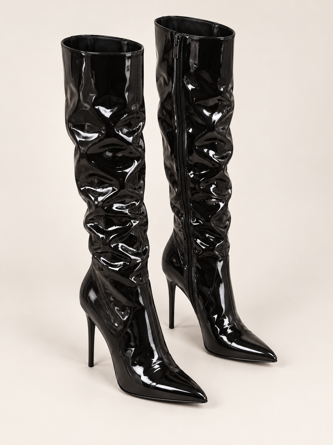 Sloane Patent Point Toe Stiletto Boots