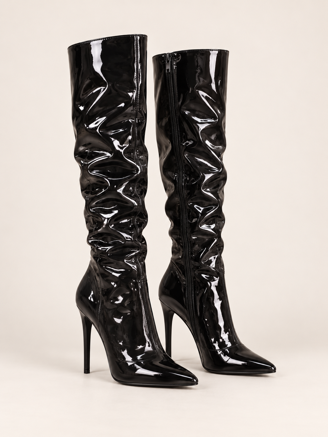 Sloane Patent Point Toe Stiletto Boots