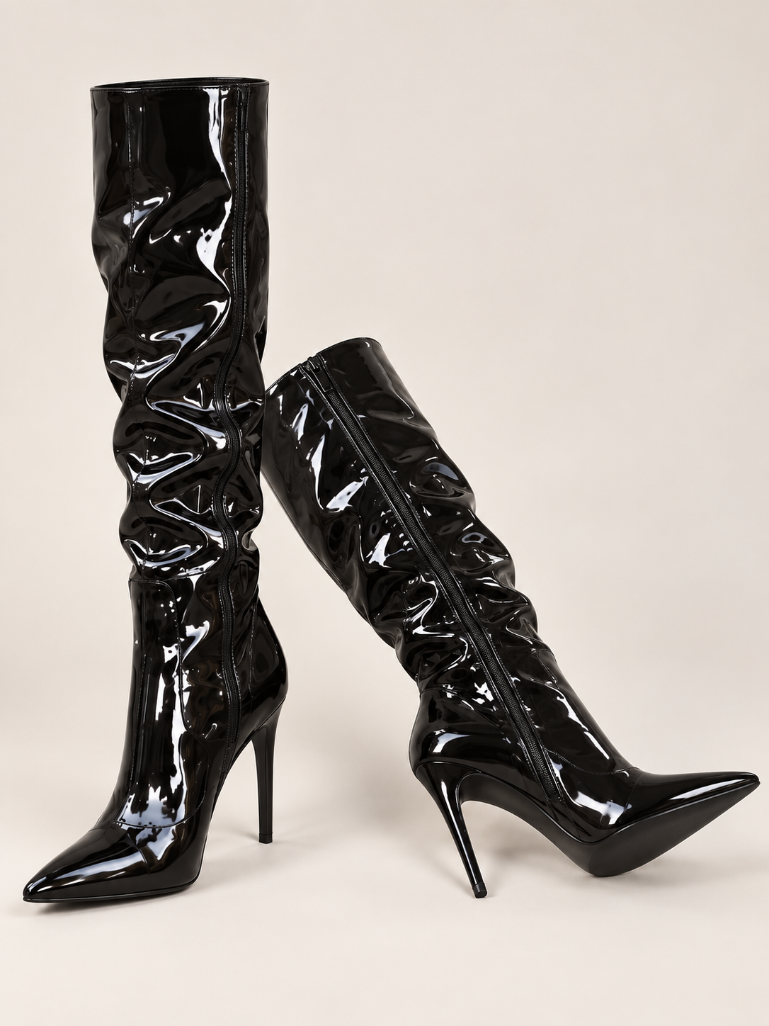 Sloane Patent Point Toe Stiletto Boots
