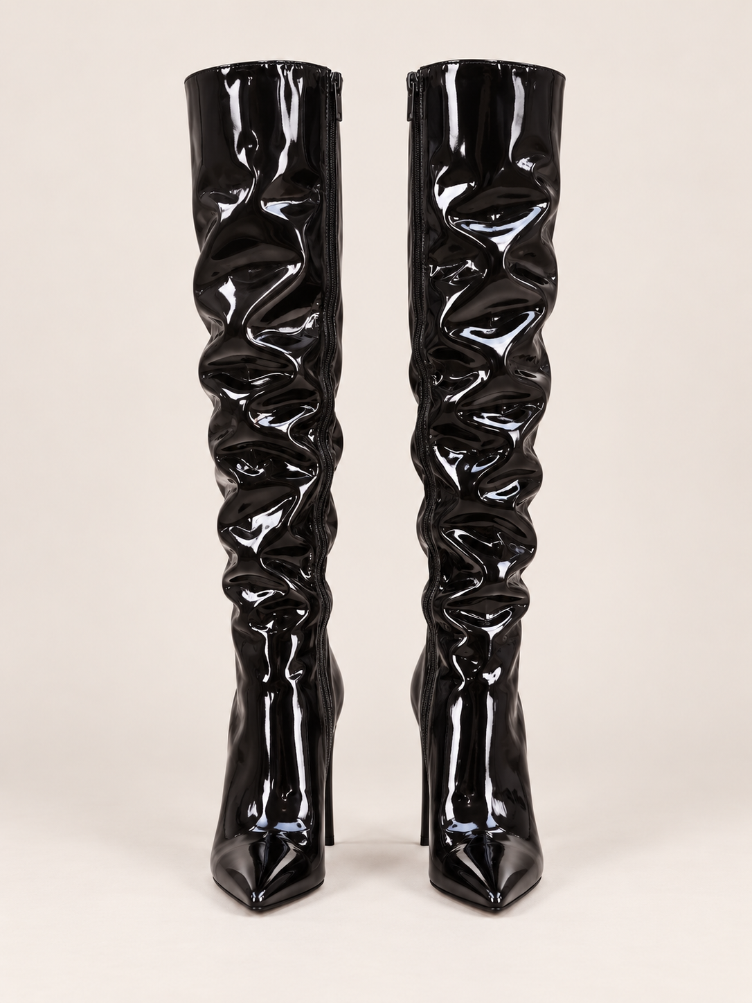 Sloane Patent Point Toe Stiletto Boots