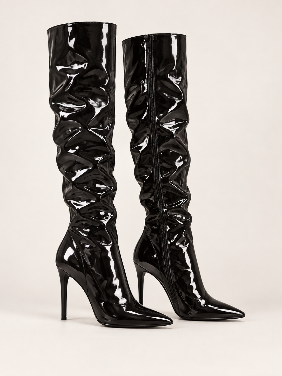 Sloane Patent Point Toe Stiletto Boots