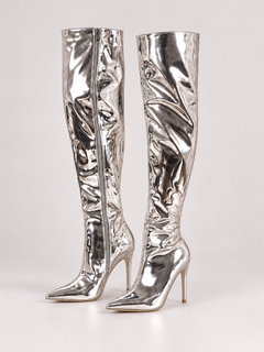 Sloane Patent Point Toe Stiletto Boots