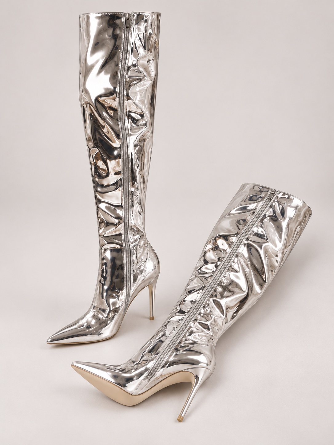 Sloane Patent Point Toe Stiletto Boots