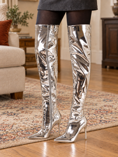 Sloane Patent Point Toe Stiletto Boots