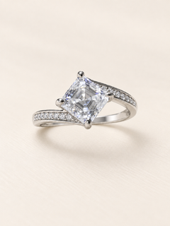 Celestia 2 Carat Moissanite Sterling Silver Ring