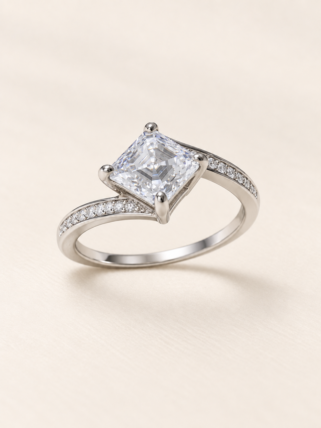 Celestia 2 Carat Moissanite Sterling Silver Ring