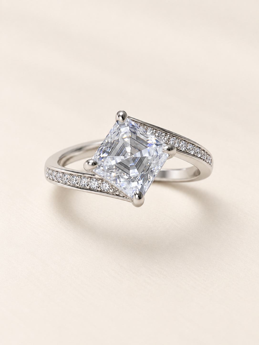 Celestia 2 Carat Moissanite Sterling Silver Ring