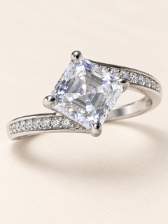 Celestia 2 Carat Moissanite Sterling Silver Ring