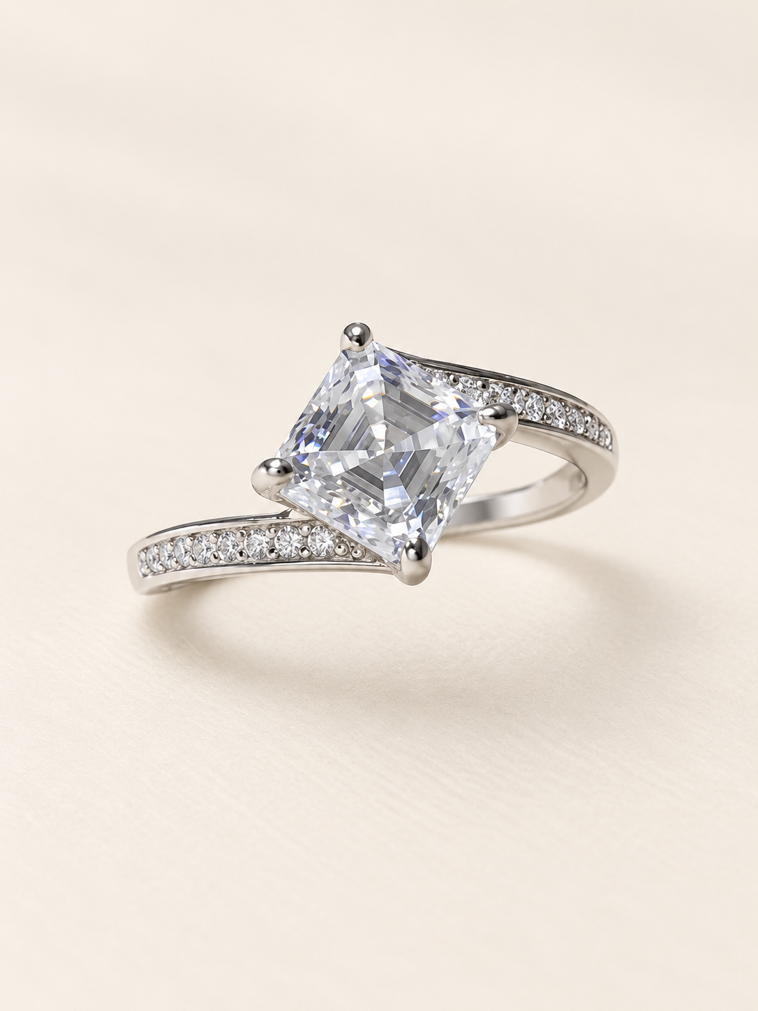 Celestia 2 Carat Moissanite Sterling Silver Ring