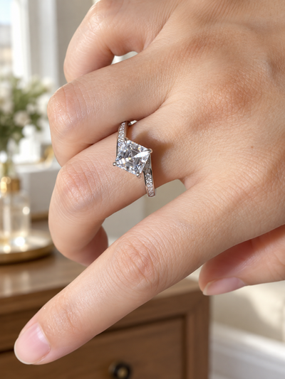Celestia 2 Carat Moissanite Sterling Silver Ring