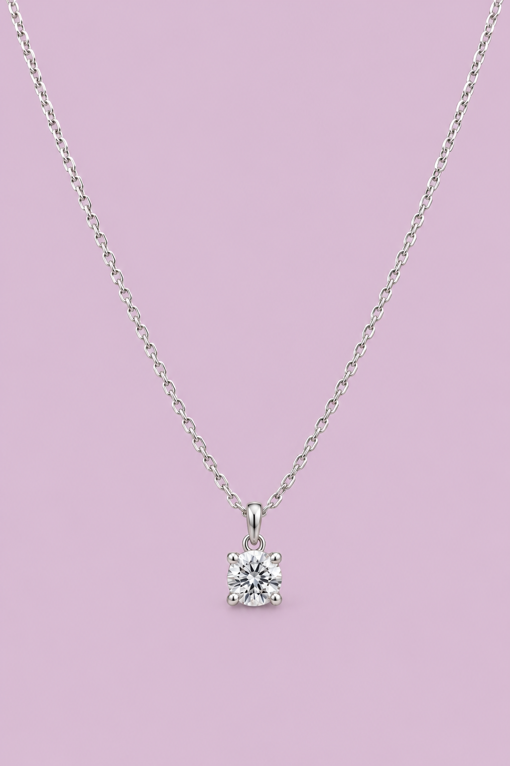 Solene 1 Carat Moissanite Sterling Silver Necklace
