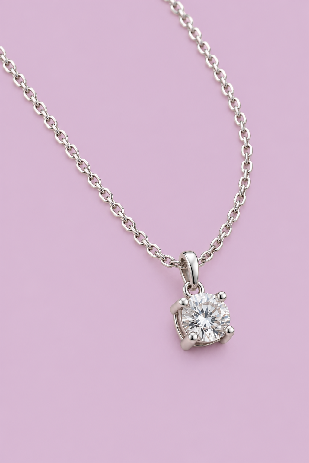 Solene 1 Carat Moissanite Sterling Silver Necklace