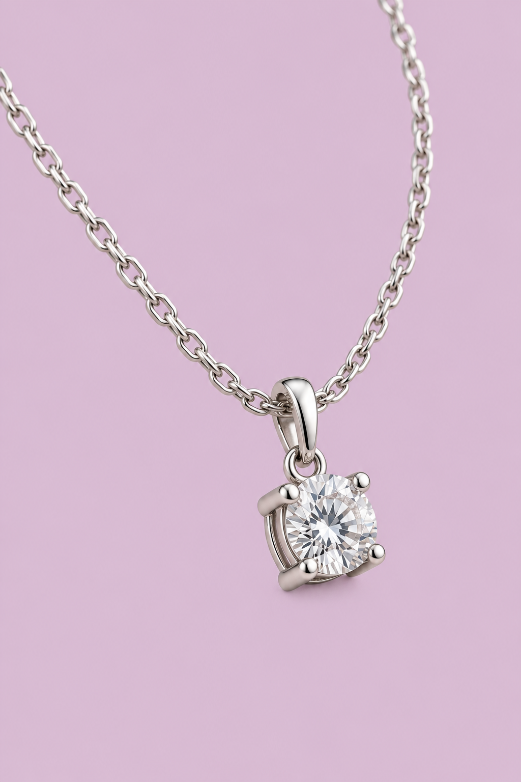 Solene 1 Carat Moissanite Sterling Silver Necklace