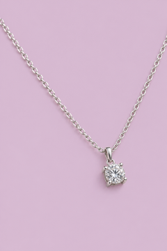 Solene 1 Carat Moissanite Sterling Silver Necklace