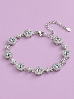 Aveline 4 Carat Moissanite Sterling Silver Bracelet