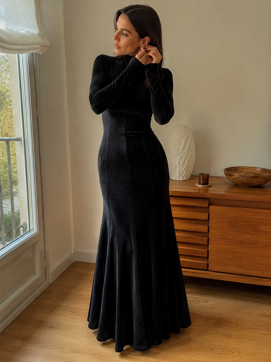 Selene Velvet Mermaid Maxi Dress