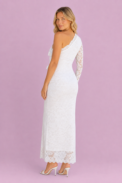 Camille One-Shoulder Lace Midi Dress