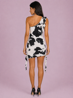 Ruffle One-Shoulder Mini Dress