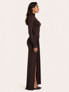 Valeria Ruched Tie Maxi Dress