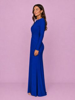 Elara Ruched Knot Maxi Dress