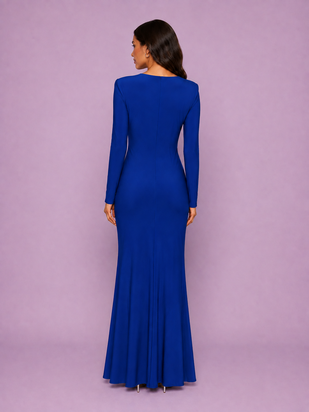 Elara Ruched Knot Maxi Dress
