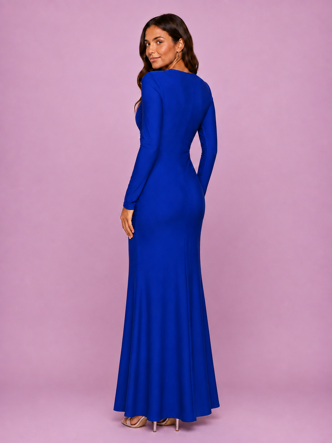 Elara Ruched Knot Maxi Dress