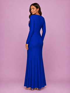 Elara Ruched Knot Maxi Dress